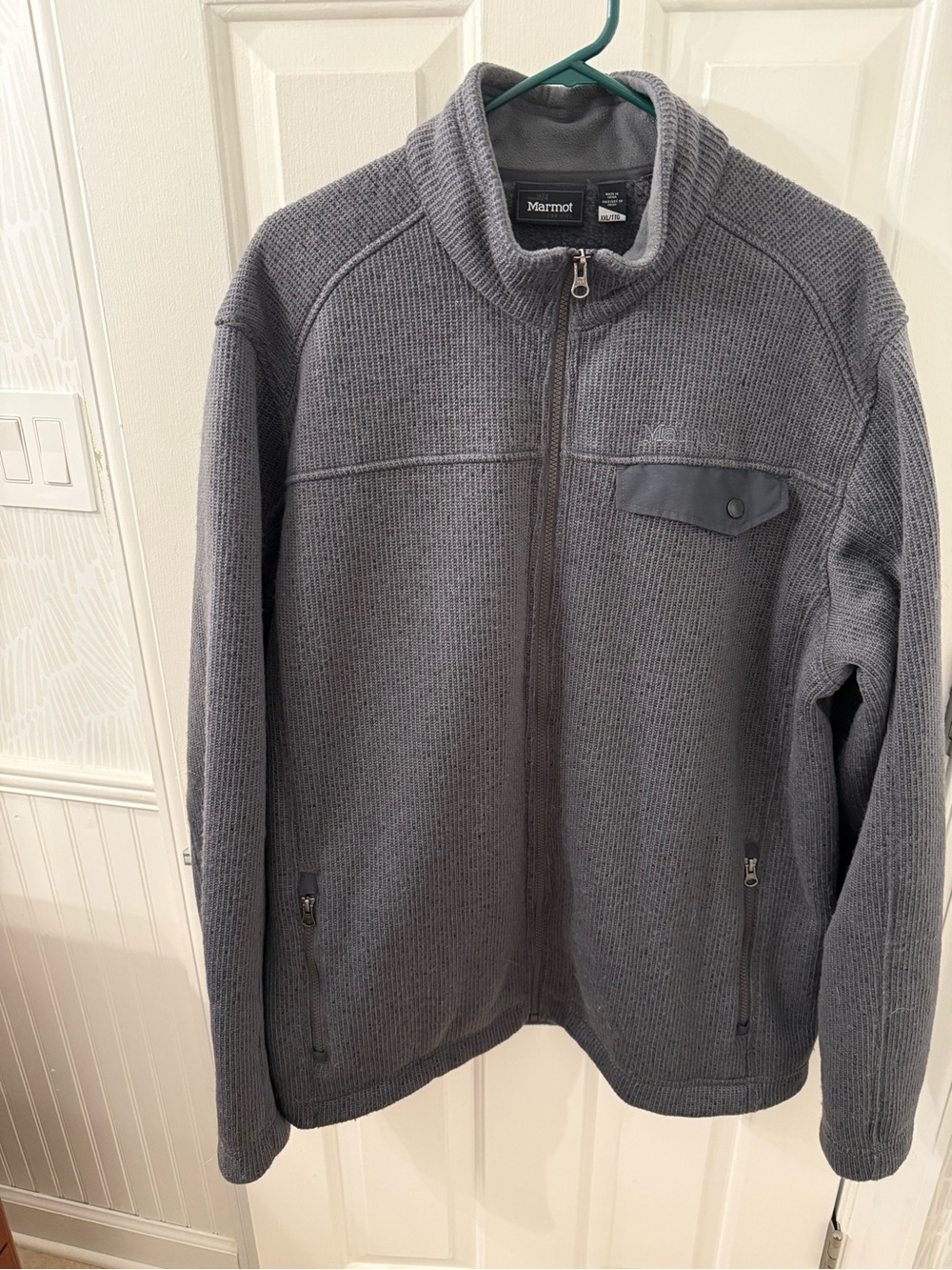 Marmot Poacher Pile Fleece Charcoal Full-Zip Knit Jacket